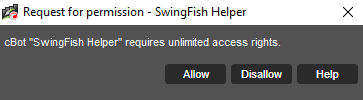 SwingFish Helper access request